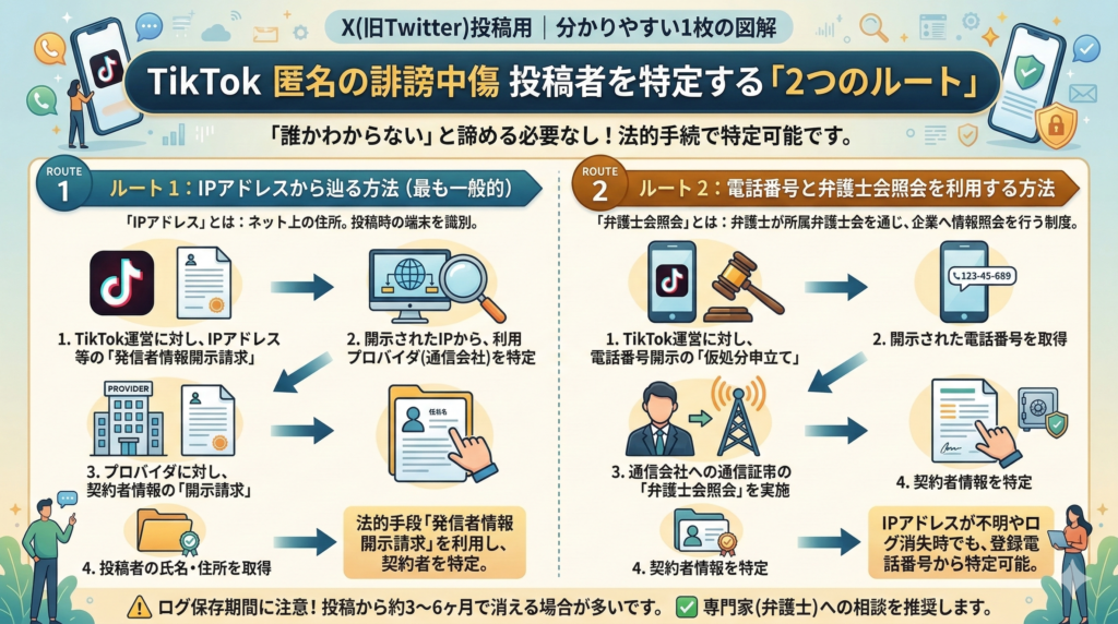 tiktok開示請求の２つの方法
