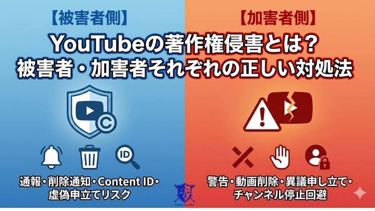 YouTubeの著作権侵害とは？被害者・加害者それぞれの正しい対処法