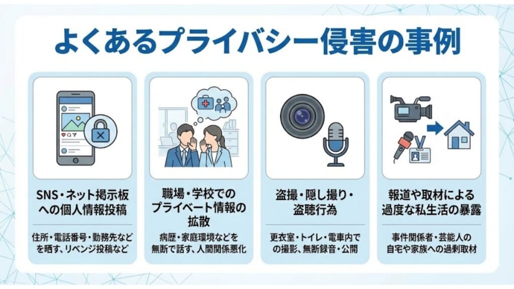 よくあるプライバシー侵害の事例