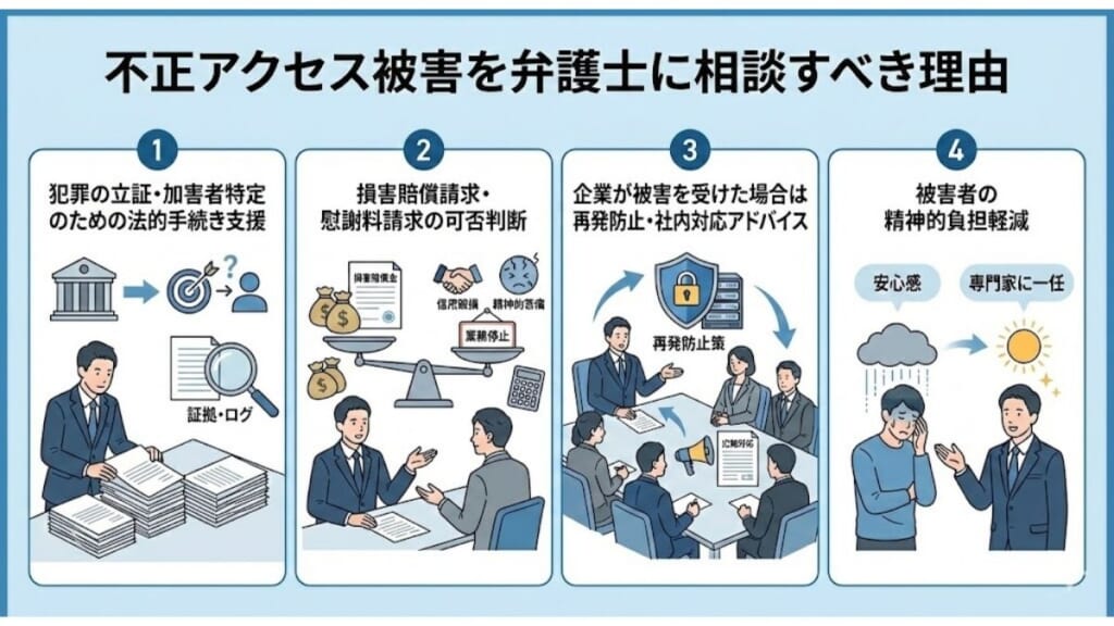 不正アクセス被害を弁護士に相談すべき理由
