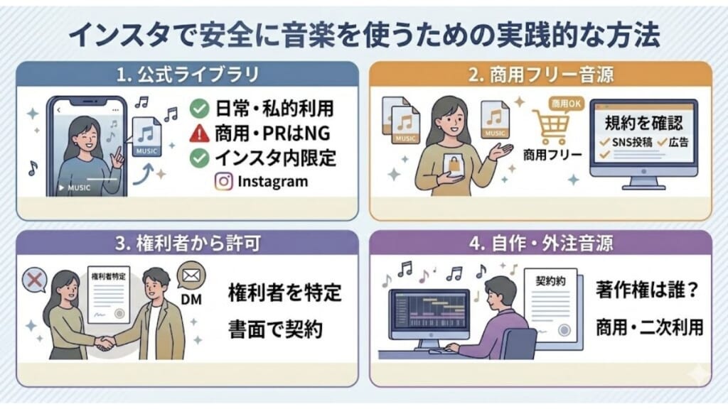 インスタで安全に音楽を使うための実践的な方法