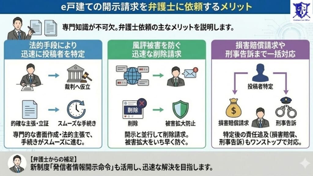 e戸建ての開示請求を弁護士に依頼するメリット