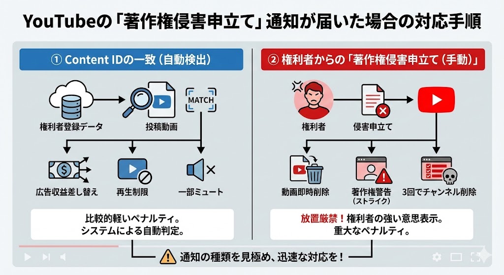 YouTube切り抜きで著作権侵害の申立て・削除通報を受けたときの対処法
