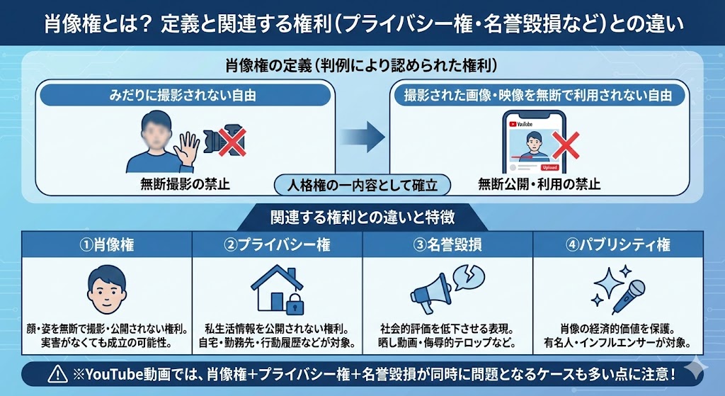 YouTubeで問題となる「肖像権」とは？基礎知識を解説
【第1部：共通知識】YouTubeの肖像権侵害を理解する