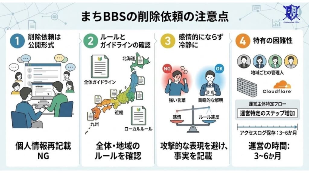 まちBBSの削除依頼の注意点
