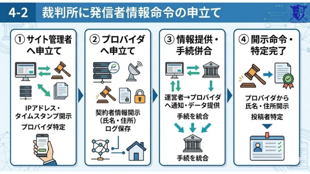 裁判所に発信者情報命令の申立て