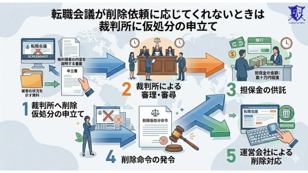 転職会議が削除依頼に応じてくれないときは裁判所に仮処分の申立て