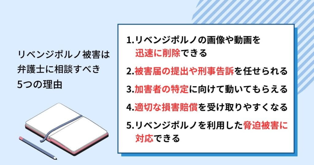 リベンジポルノ被害は弁護士に相談すべき5つの理由