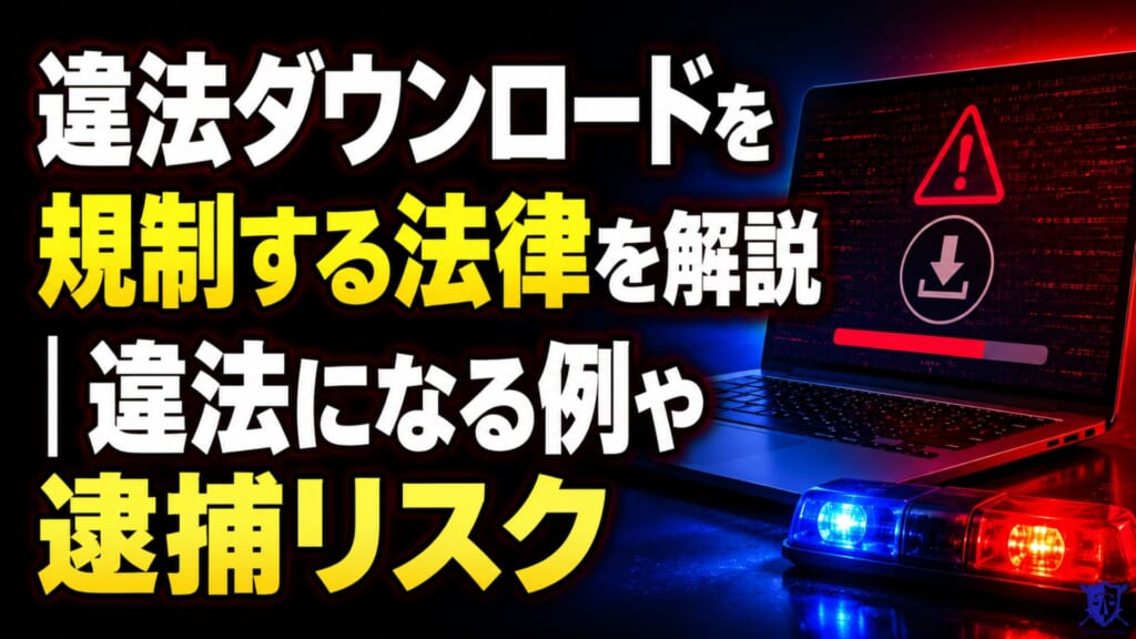 違法ダウンロードを規制する法律を解説｜違法になる例や逮捕リスク