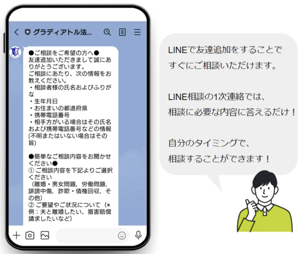 グラディアトル法律事務所のLINE相談