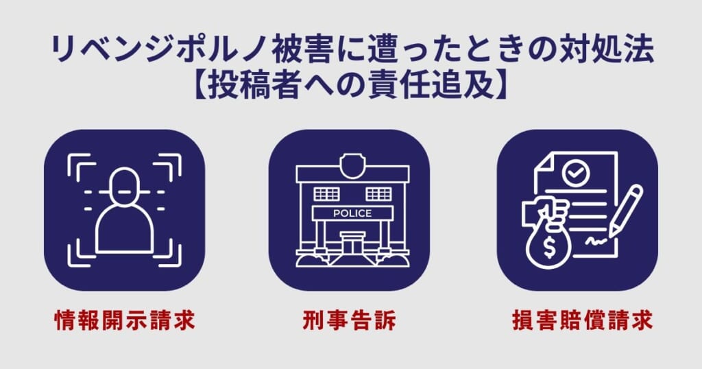 リベンジポルノ被害に遭ったときの対処法｜投稿者への責任追及