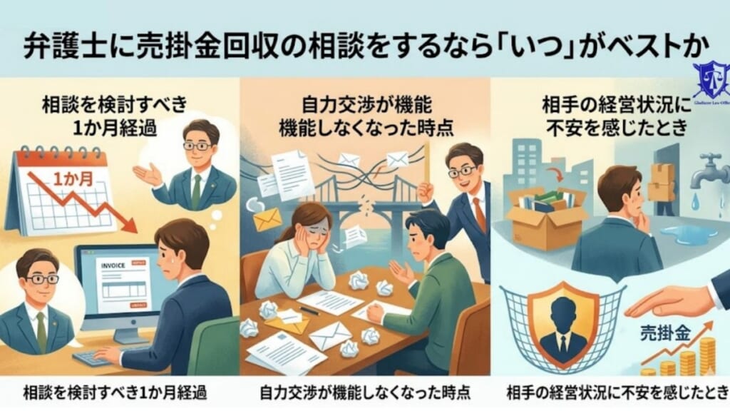 弁護士に売掛金回収の相談をするなら「いつ」がベストか