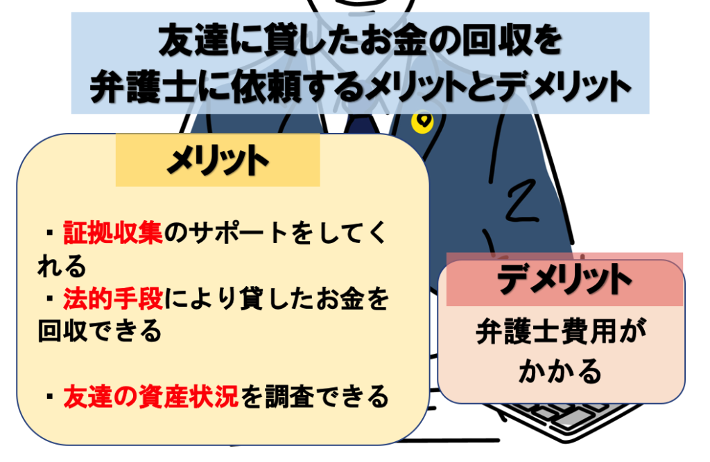 貸したお金の回収を弁護士に依頼するメリットとデメリット