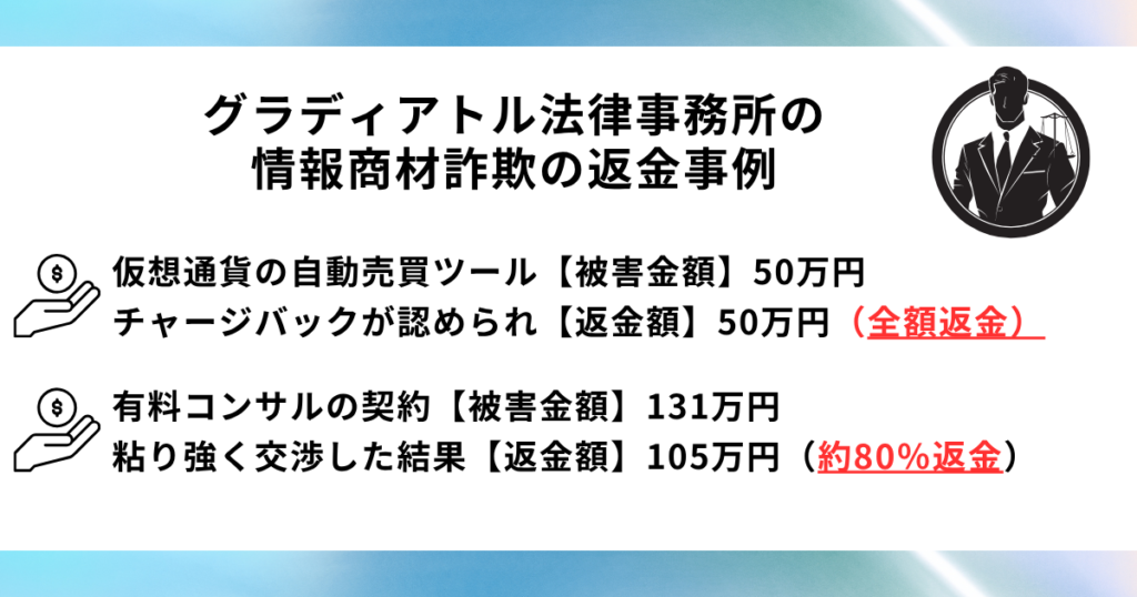 情報商材詐欺の返金成功事例