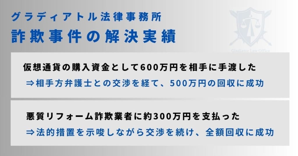 詐欺被害の解決事例