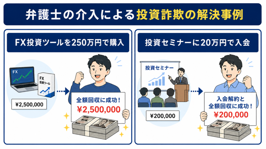 弁護士の介入による投資詐欺の解決事例