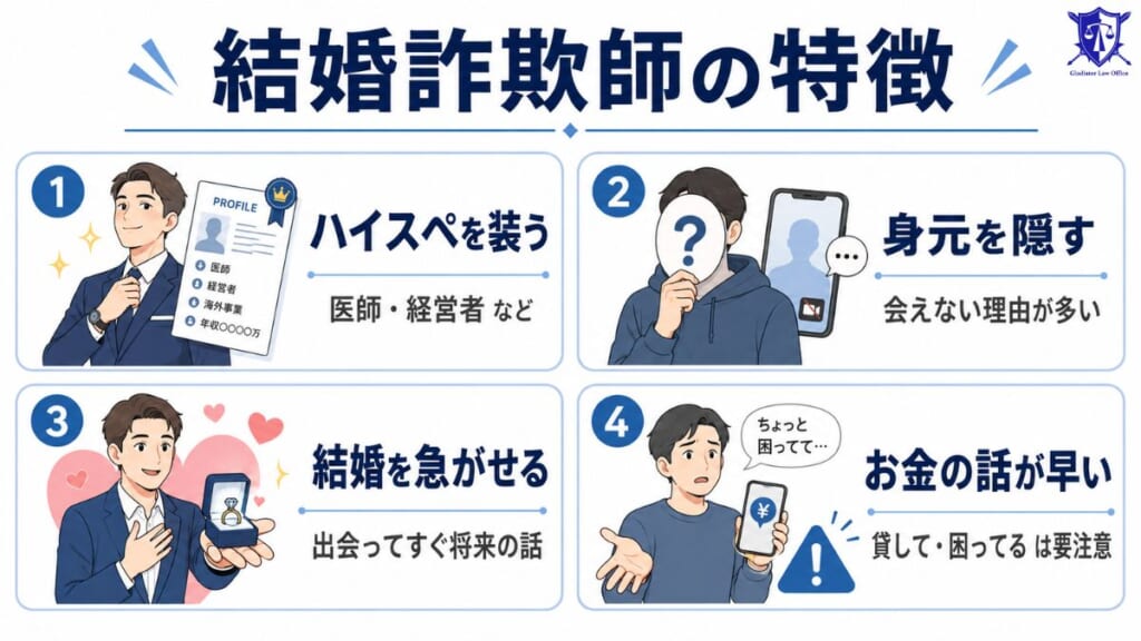 結婚詐欺師の特徴