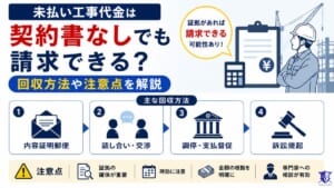 未払い工事代金は契約書なしでも請求できる？回収方法や注意点を解説
