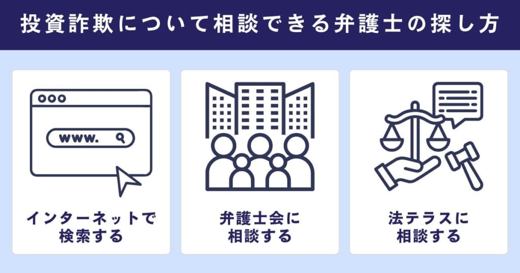 投資詐欺について相談できる弁護士の探し方