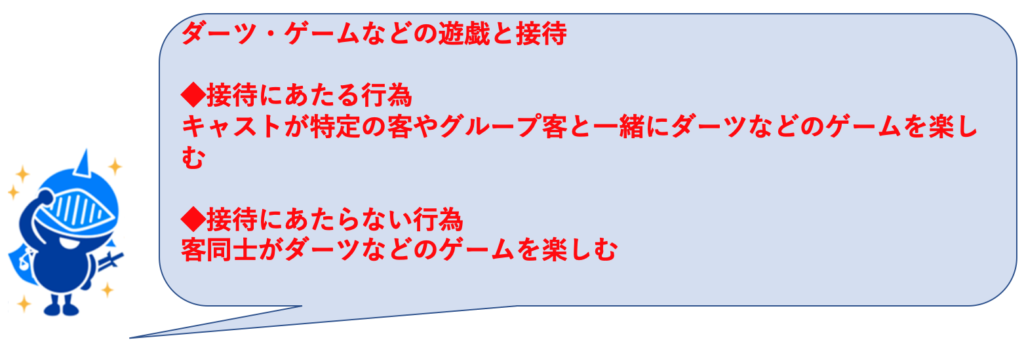 ダーツ・ゲームが風営法「接待」に該当するかの判断基準