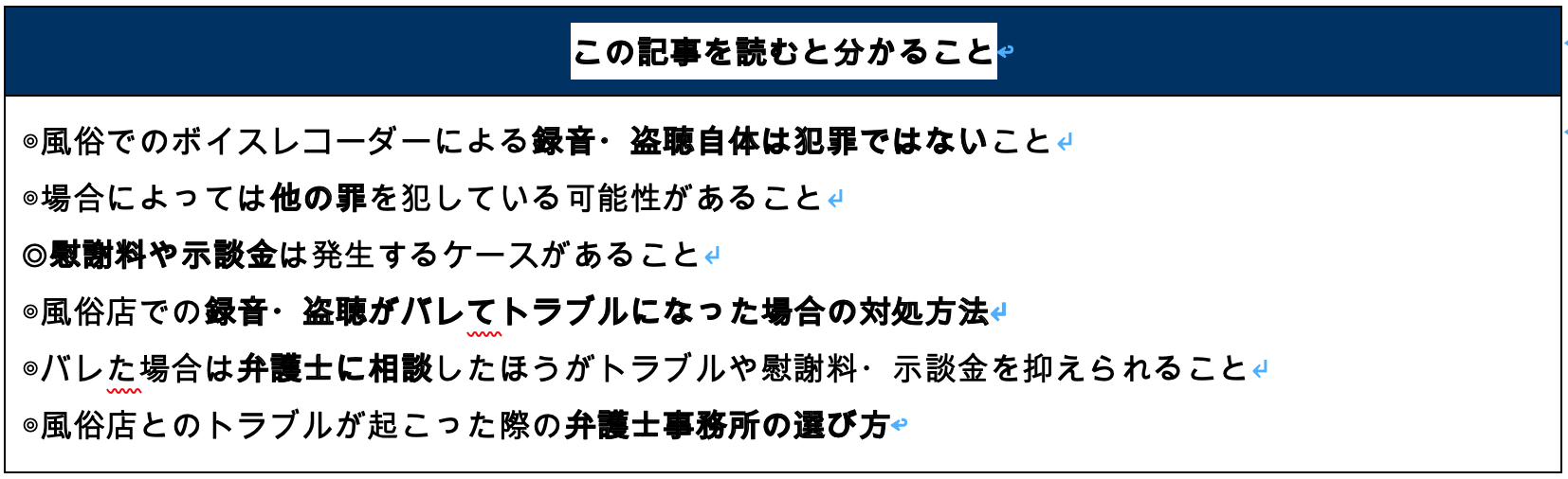 ボイスレコーダーでの録音・盗聴の風俗トラブル記事で分かること