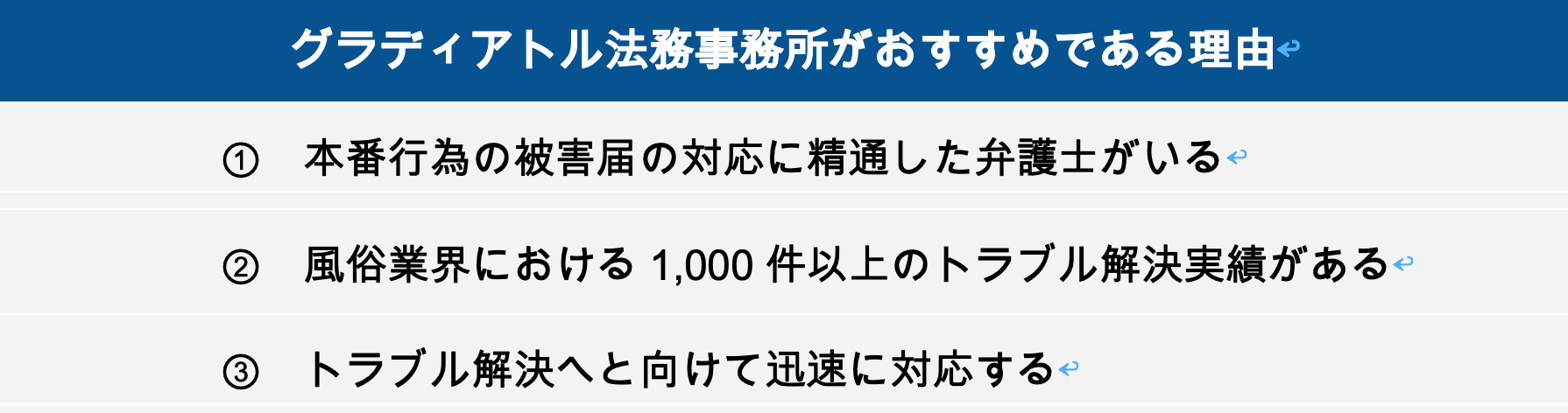 グラディアトル法務事務所がおすすめである理由