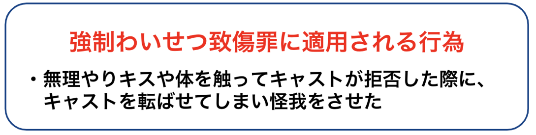 強制わいせつ致傷罪が適用される行為