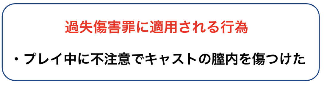 過失傷害罪が適用される行為