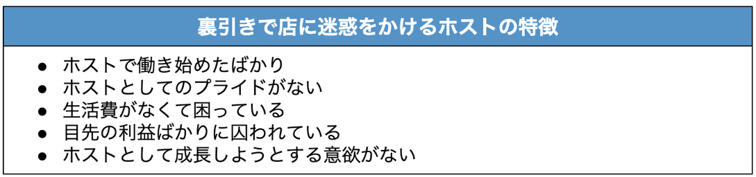 裏引きホストの特徴