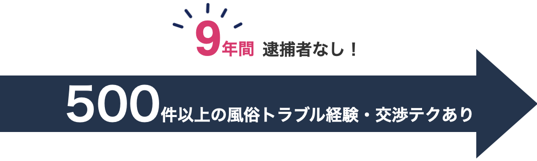 9年間逮捕者なしの実績