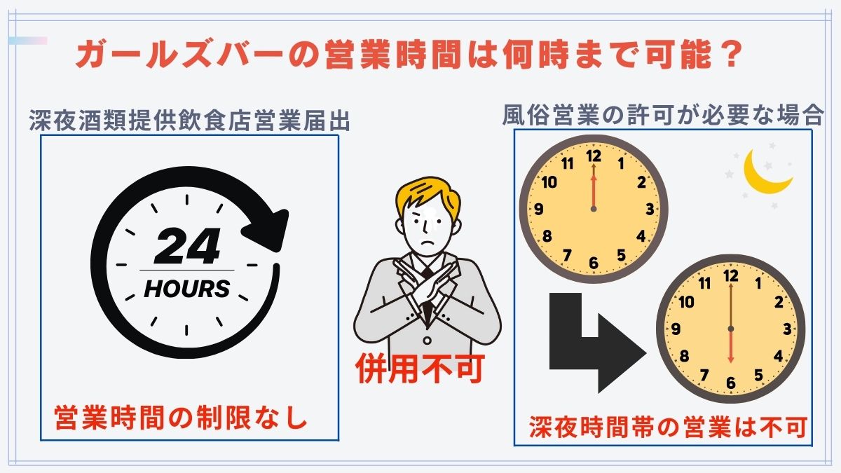 ガールズバーの営業時間は何時まで可能？