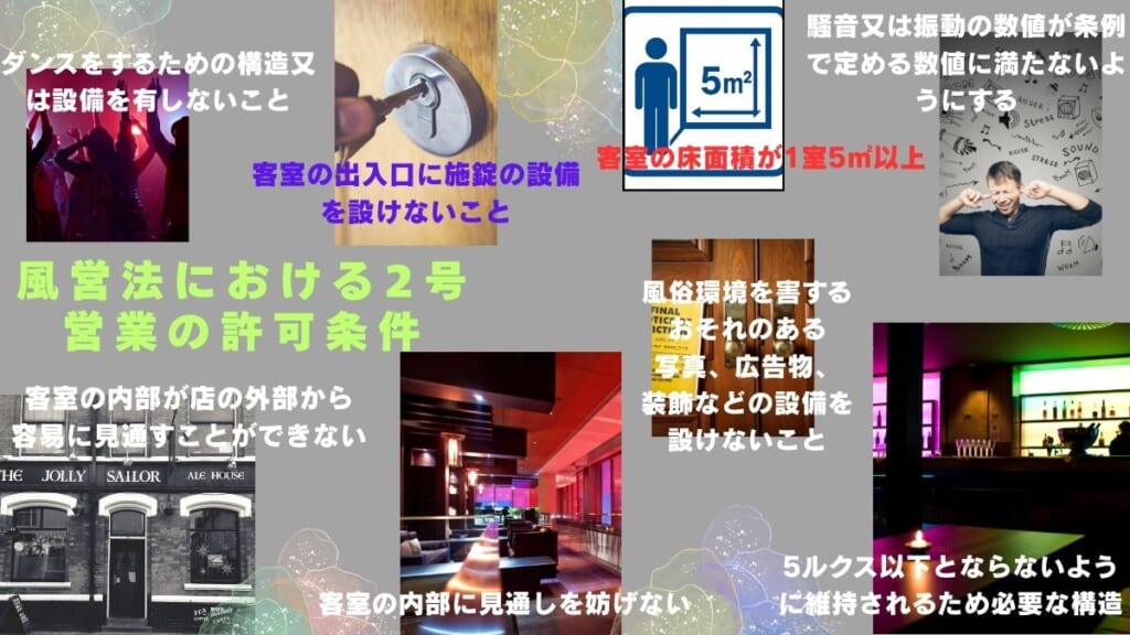 風営法における2号営業の許可条件