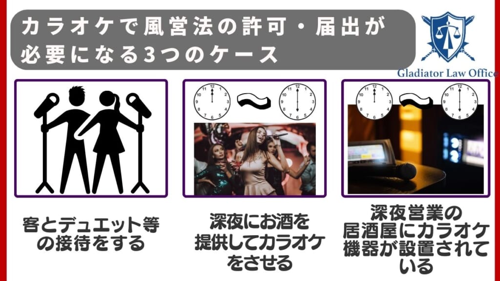 カラオケで風営法の許可・届出が必要になる3つのケース