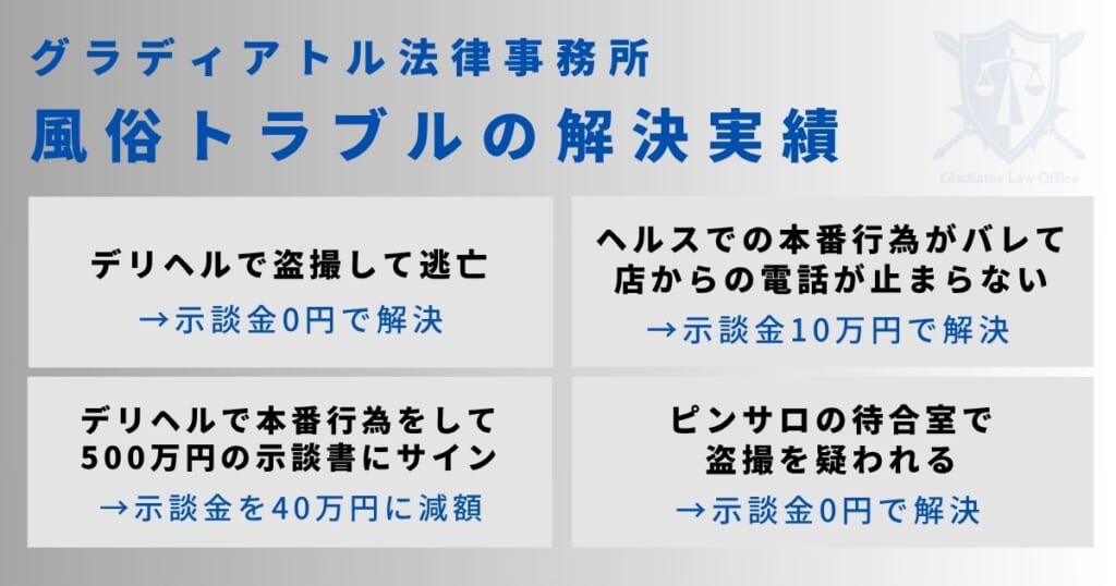 風俗トラブルの解決実績