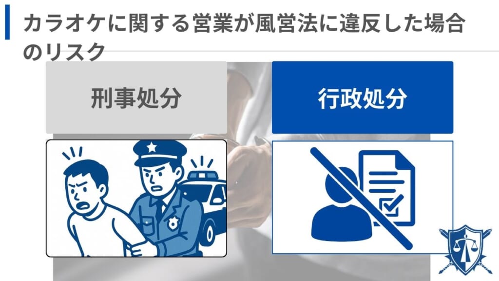 カラオケに関する営業が風営法に違反した場合のリスク