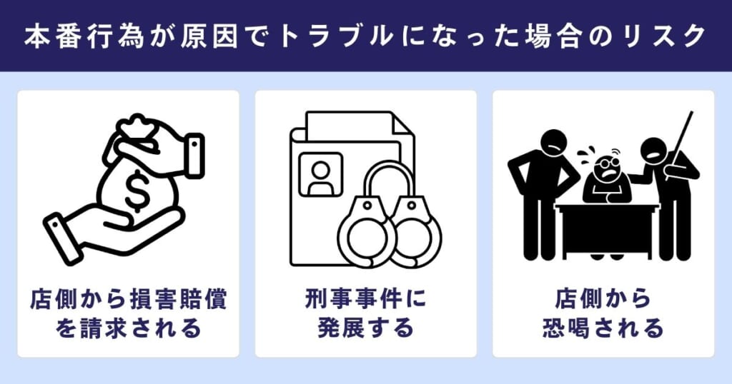 本番行為が原因でトラブルになった場合のリスク