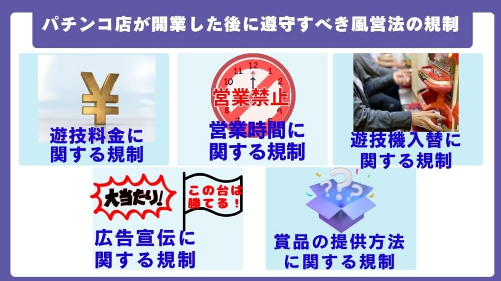 パチンコ店が開業した後に遵守すべき風営法の規制