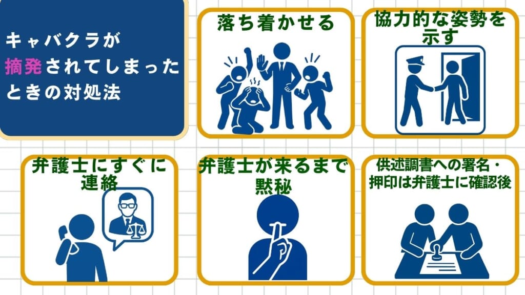 キャバクラが摘発されてしまったときの対処法