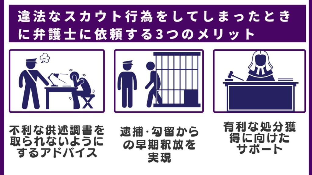 違法なスカウト行為をしてしまったときに弁護士に依頼する3つのメリット