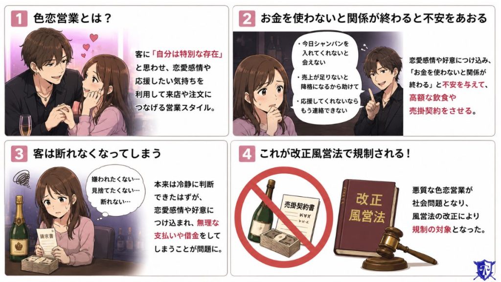 ホスト・キャバクラで問題になっている「色恋営業」とは？