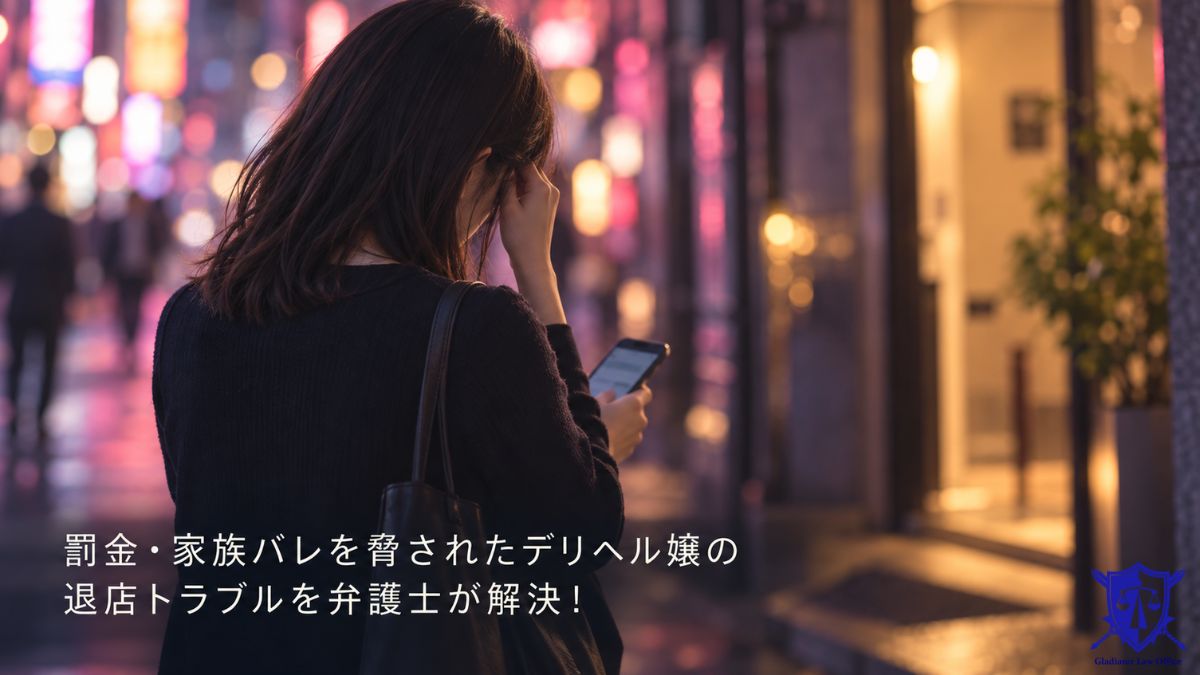 罰金・家族バレを脅されたデリヘル嬢の退店トラブルを弁護士が解決！