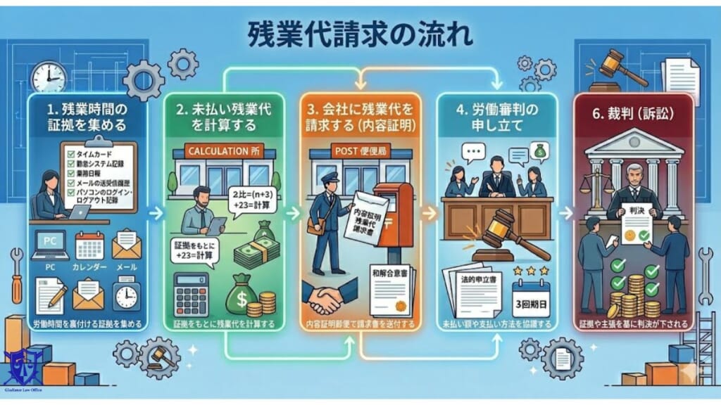 残業代請求の流れ