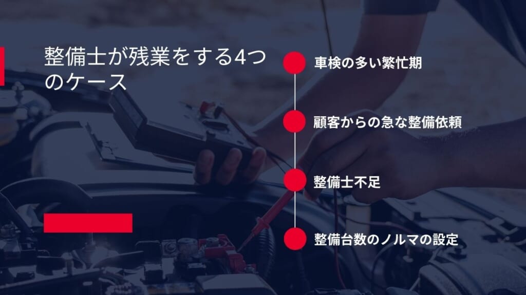 整備士が残業代請求をする４つのケース