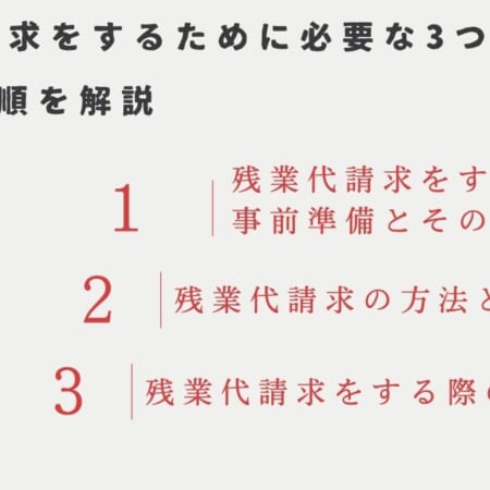 残業代請求をするために必要な3つの方法と5つの手順を解説