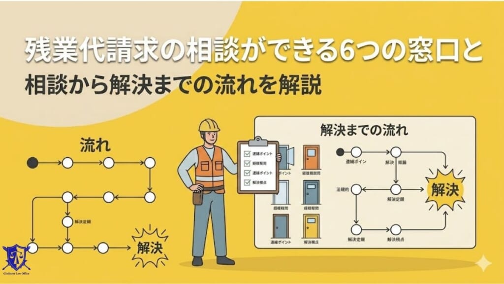 残業代請求の相談ができる6つの窓口と相談から解決までの流れを解説