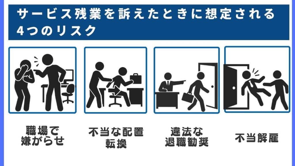 サービス残業を訴えたときに想定される4つのリスク