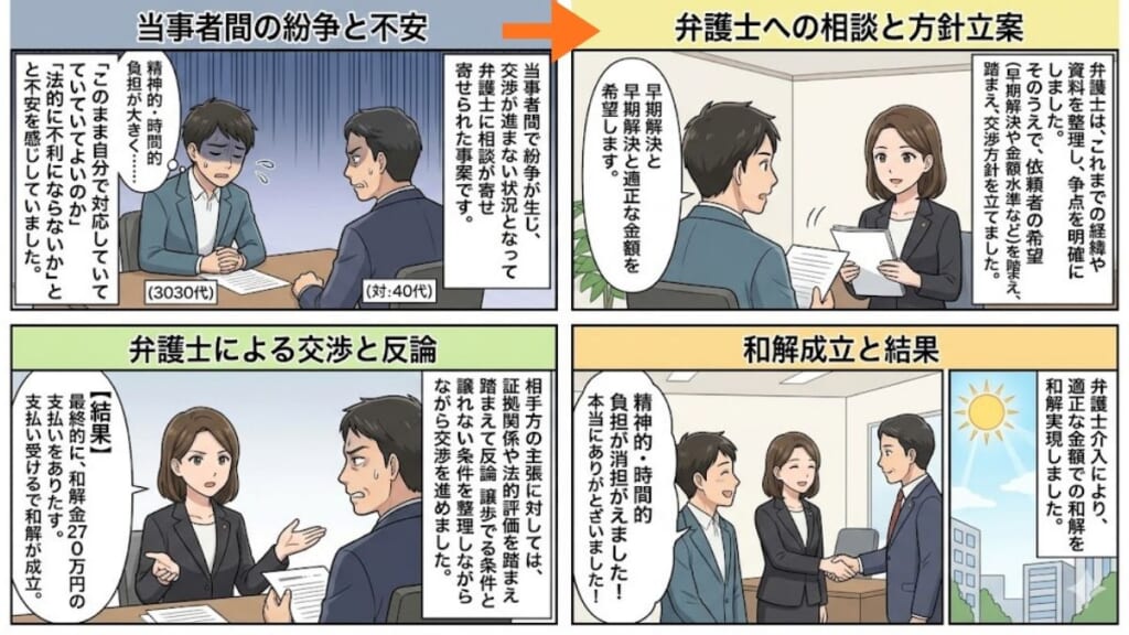 交渉を経て和解金270万円で解決した事例
