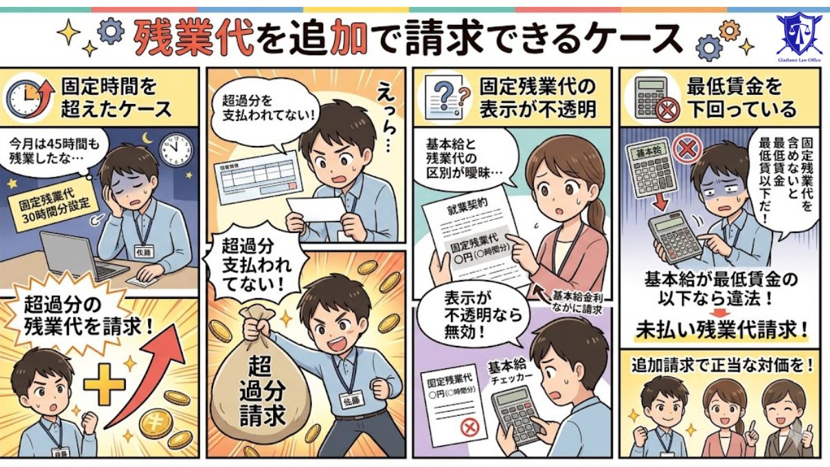 残業代を追加で請求できるケース