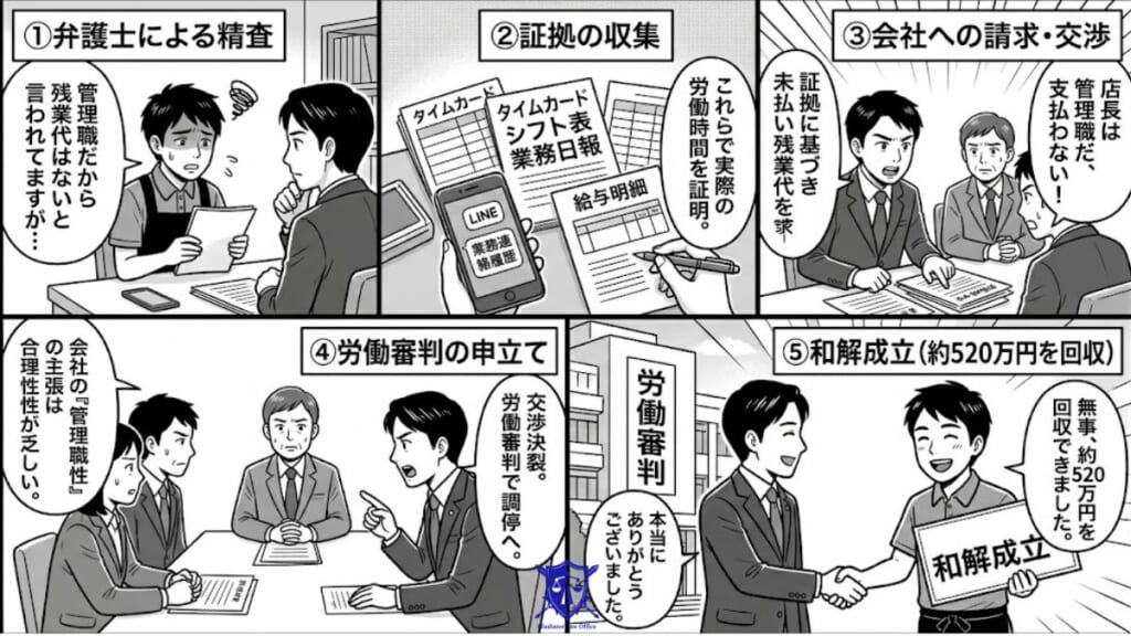 店長の残業代請求に成功した当事務所の事例を紹介|和解により650万円の残業代を獲得