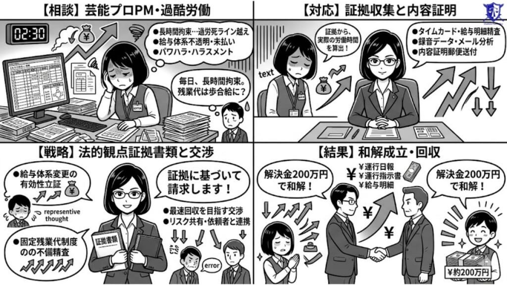 芸能関連会社勤務の女性|内容証明送付後、200万円で和解成立
